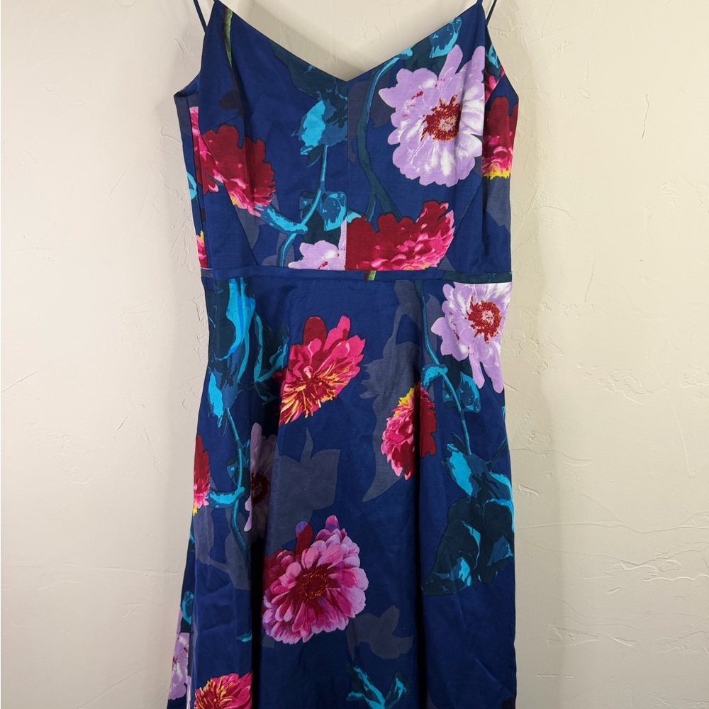 Spring Floral spaghetti strap, Midi Dress